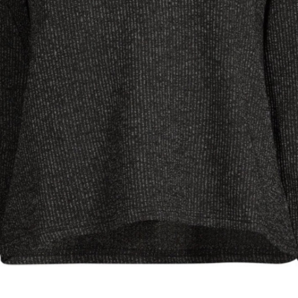 Time & Tru Grey & Black Ribbed Long Sleeve Pullover V-Neck Knit Top Sz L - Picture 7 of 16